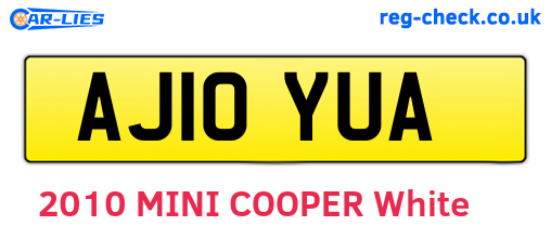 AJ10YUA are the vehicle registration plates.