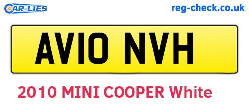 AV10NVH are the vehicle registration plates.