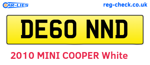 DE60NND are the vehicle registration plates.