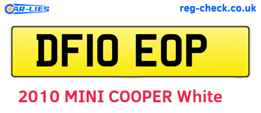 DF10EOP are the vehicle registration plates.