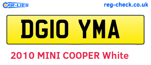 DG10YMA are the vehicle registration plates.