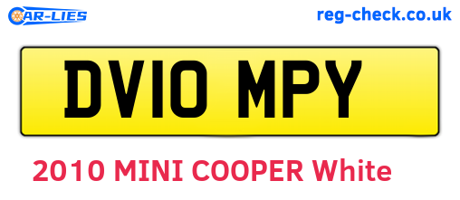 DV10MPY are the vehicle registration plates.