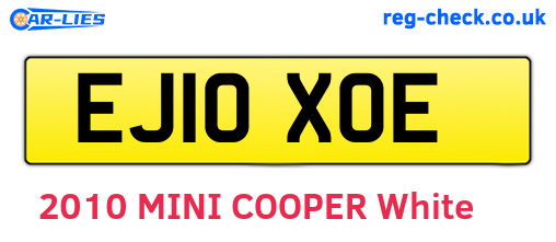 EJ10XOE are the vehicle registration plates.