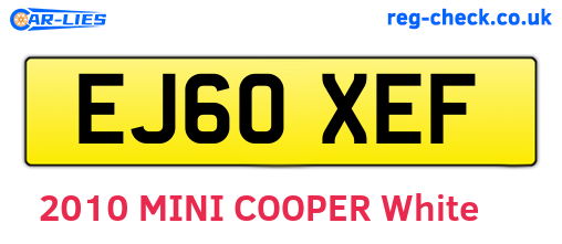 EJ60XEF are the vehicle registration plates.