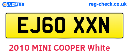 EJ60XXN are the vehicle registration plates.