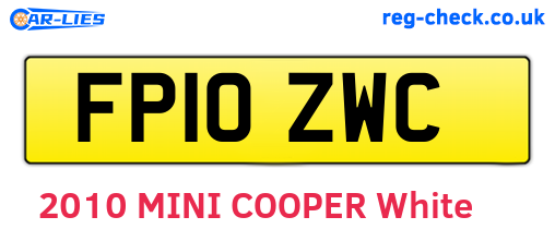 FP10ZWC are the vehicle registration plates.