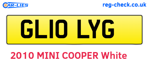 GL10LYG are the vehicle registration plates.