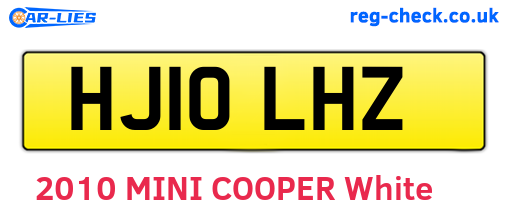 HJ10LHZ are the vehicle registration plates.