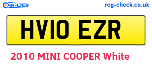 HV10EZR are the vehicle registration plates.
