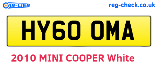 HY60OMA are the vehicle registration plates.