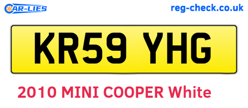 KR59YHG are the vehicle registration plates.