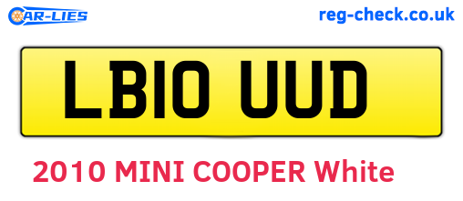 LB10UUD are the vehicle registration plates.