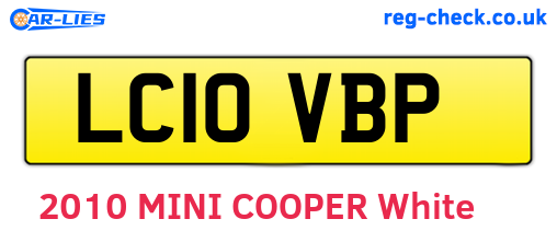 LC10VBP are the vehicle registration plates.