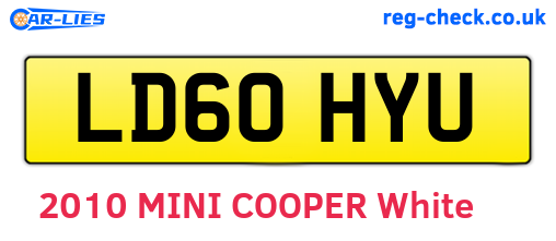 LD60HYU are the vehicle registration plates.