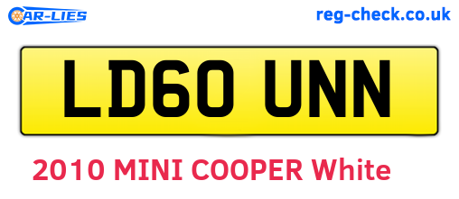 LD60UNN are the vehicle registration plates.