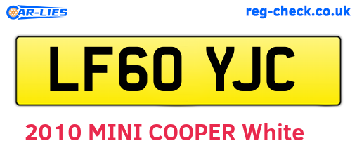 LF60YJC are the vehicle registration plates.