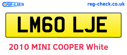 LM60LJE are the vehicle registration plates.