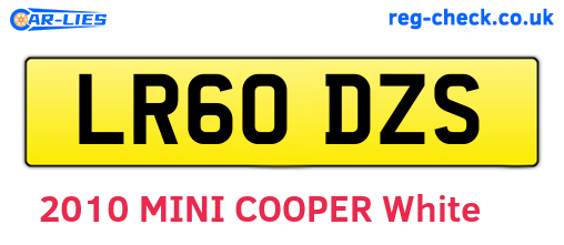 LR60DZS are the vehicle registration plates.