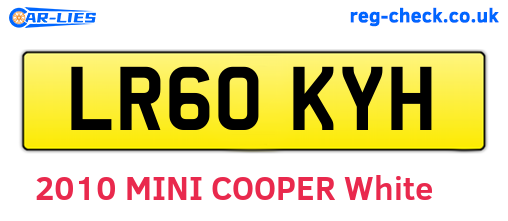 LR60KYH are the vehicle registration plates.