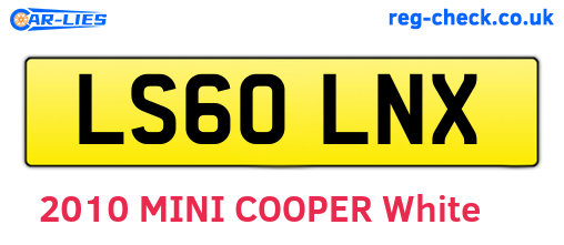 LS60LNX are the vehicle registration plates.