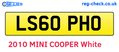 LS60PHO are the vehicle registration plates.
