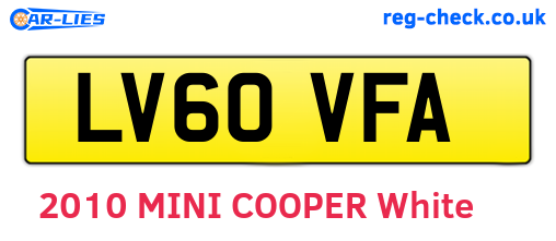 LV60VFA are the vehicle registration plates.