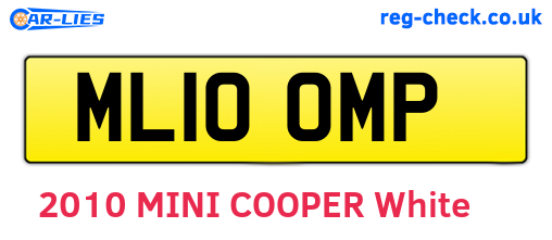 ML10OMP are the vehicle registration plates.