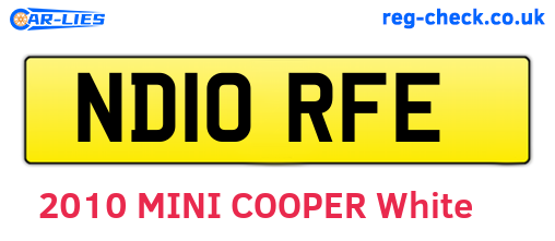 ND10RFE are the vehicle registration plates.