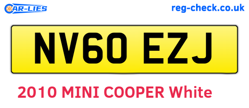 NV60EZJ are the vehicle registration plates.