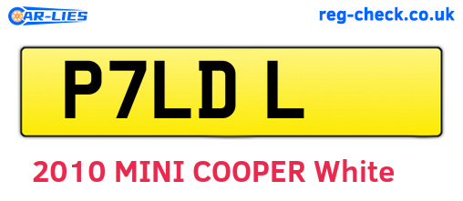 P7LDL are the vehicle registration plates.