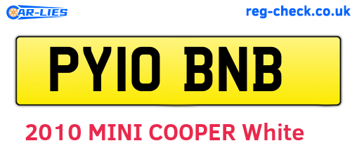 PY10BNB are the vehicle registration plates.