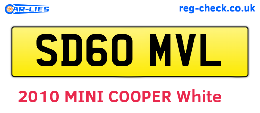 SD60MVL are the vehicle registration plates.