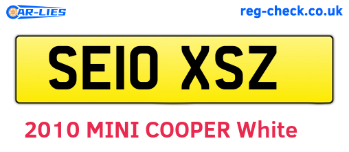 SE10XSZ are the vehicle registration plates.