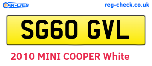 SG60GVL are the vehicle registration plates.