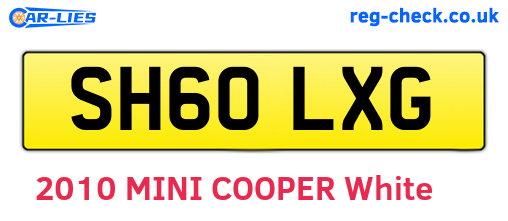 SH60LXG are the vehicle registration plates.