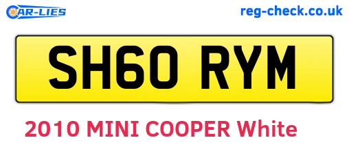 SH60RYM are the vehicle registration plates.