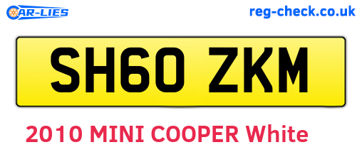 SH60ZKM are the vehicle registration plates.