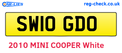 SW10GDO are the vehicle registration plates.