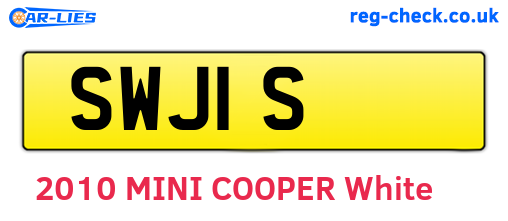 SWJ1S are the vehicle registration plates.