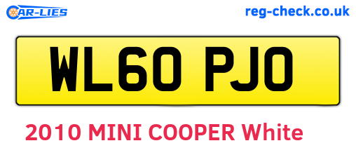WL60PJO are the vehicle registration plates.