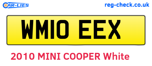 WM10EEX are the vehicle registration plates.