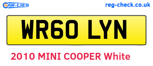 WR60LYN are the vehicle registration plates.