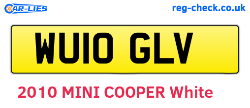 WU10GLV are the vehicle registration plates.