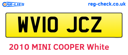 WV10JCZ are the vehicle registration plates.