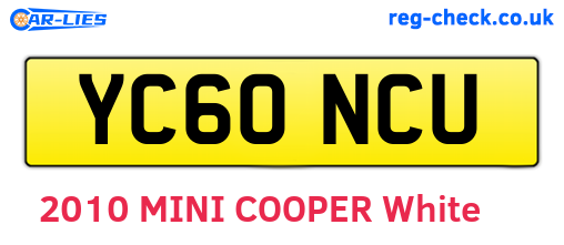 YC60NCU are the vehicle registration plates.