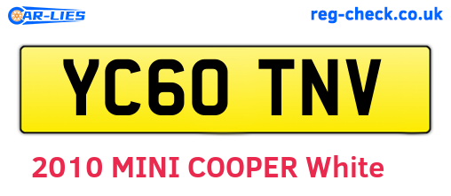 YC60TNV are the vehicle registration plates.