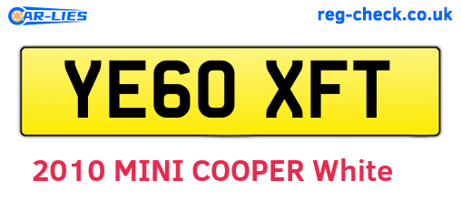YE60XFT are the vehicle registration plates.