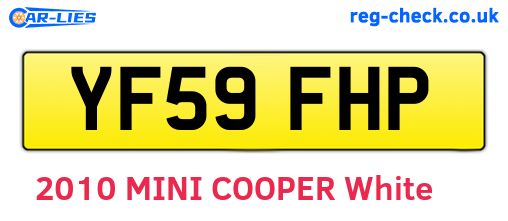 YF59FHP are the vehicle registration plates.