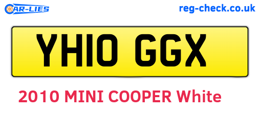YH10GGX are the vehicle registration plates.