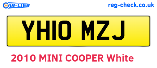 YH10MZJ are the vehicle registration plates.